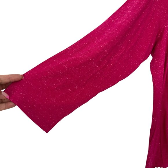 JMS Womens Plus Size 4X Pink Magenta Tunic Top With Fringe Tazzel Hem - Picture 10 of 12